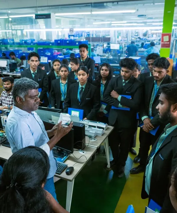 Students from Koshys Institute of Management Studies get a detailed explanation of our production process. We believe these real-world exposures are invaluable for young minds eager to understand business operations.