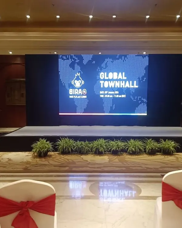 A glimpse of the Global Townhall I executed for BIRA 91. I handle everything from the massive LED screen setup and branding to the complete audio-visual logistics for a seamless global broadcast.