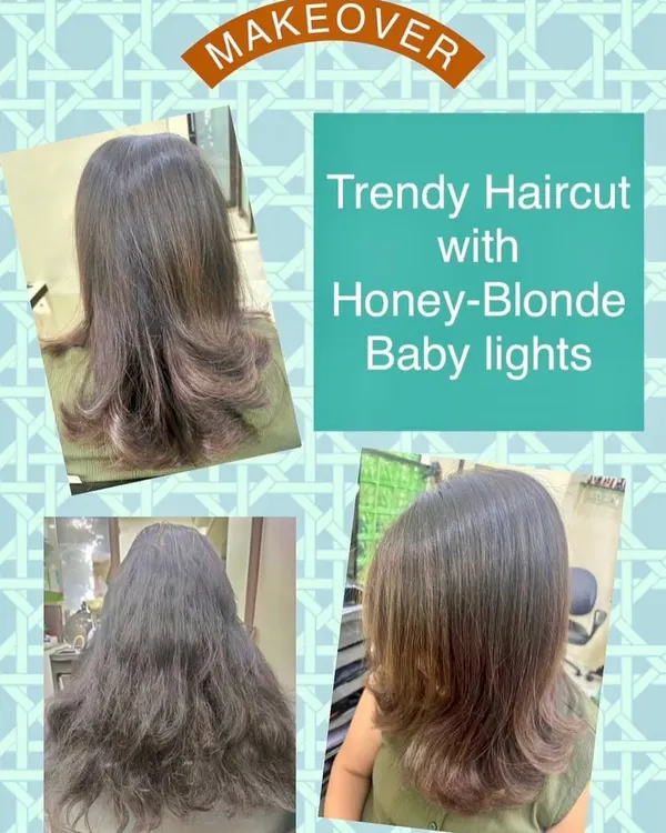 Babylights are perfect for a subtle, all-over brightness. Here, we added delicate honey-blonde babylights to create a soft, sun-kissed effect that looks incredibly natural and fresh.
