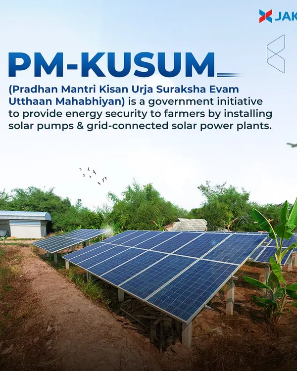 The Pradhan Mantri Kisan Urja Suraksha evam Utthaan Mahabhiyan (PM-KUSUM) is a government initiative we proudly support. We help farmers achieve energy security by installing solar pumps and grid-connected solar power plants on their land.