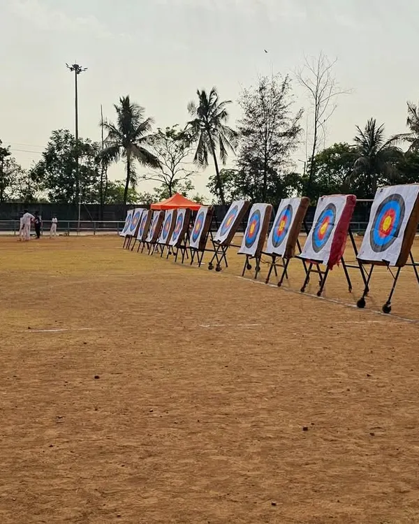 The range is set for the 4th Drona Cup 2025. Hosting competitions like this brings together archers from different academies and fosters a spirit of sportsmanship.