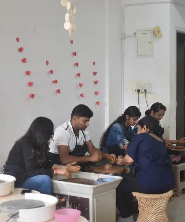Snippets from our weekly class, where friends gather to create and unwind together.