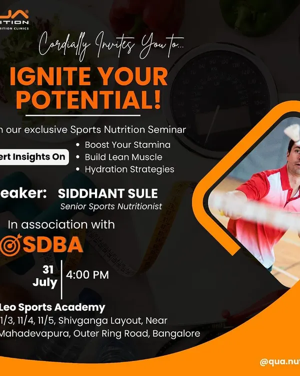We go beyond the court to give our athletes an edge. This is an announcement for a Sports Nutrition Seminar we hosted, bringing in experts to teach players about fueling their bodies for peak performance.