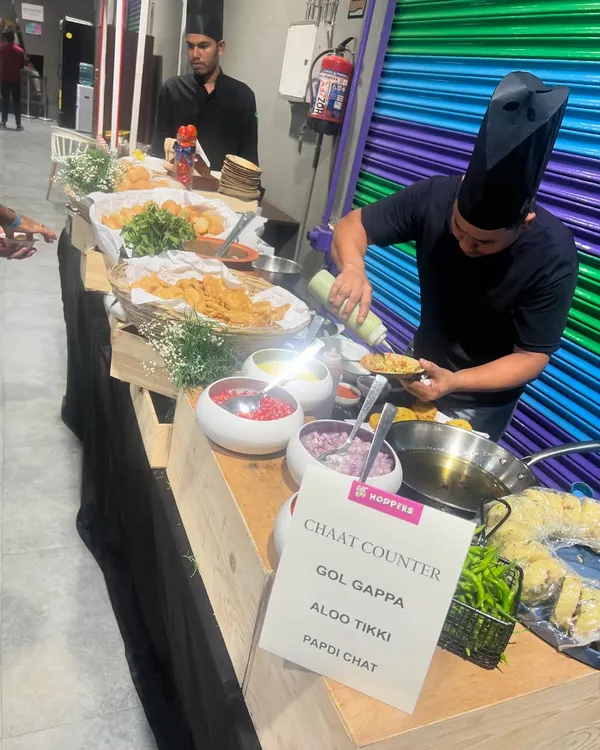 Our live chaat counter is a super hit at parties. We serve freshly made gol gappas, aloo tikki, and papdi chaat that everyone loves.