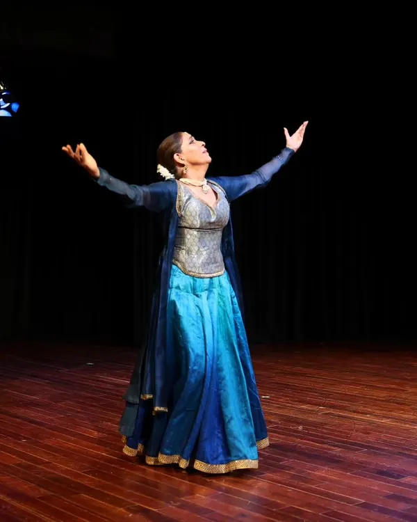 Renowned Kathak exponent Aditi Mangaldas in "Immersed," a performance exploring the multifaceted nature of Krishna. This was a highlight of our SwarTaal festival.
