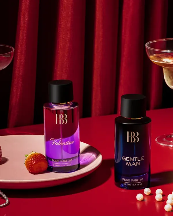 A romantic and sophisticated setup for Bergamot Beaute's Valentine's campaign. We curated every detail, from the champagne and strawberries to the soft pearls, to evoke a sense of intimate luxury.