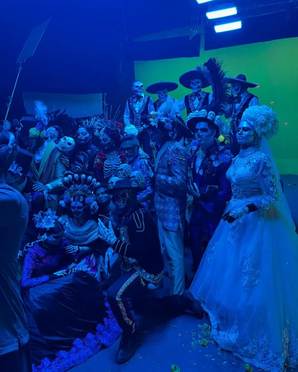 Behind the scenes of a "Day of the Dead" themed creative shoot I choreographed. The level of detail in the costumes and makeup was incredible, and my job was to create movement that matched this amazing aesthetic.