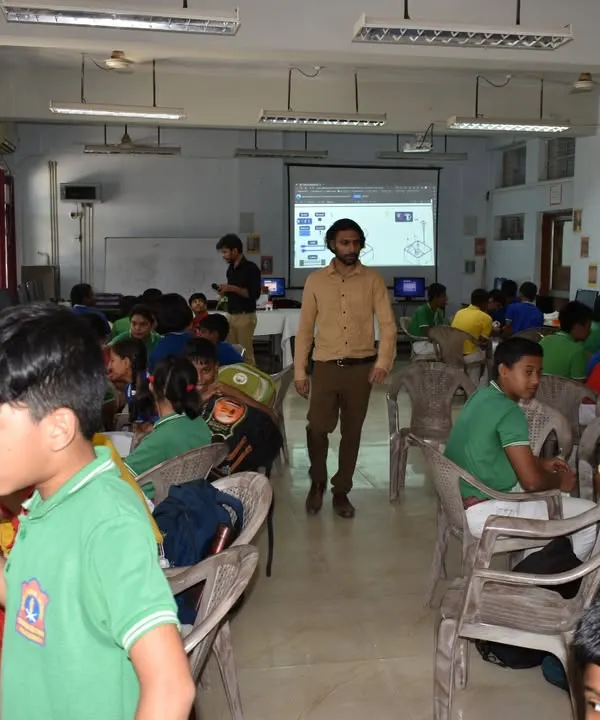 We are empowering students at a Guwahati school with our Robotics and AI curriculum. Here, students are engaged in an interactive, hands-on session, building a strong foundation for their future in technology.
