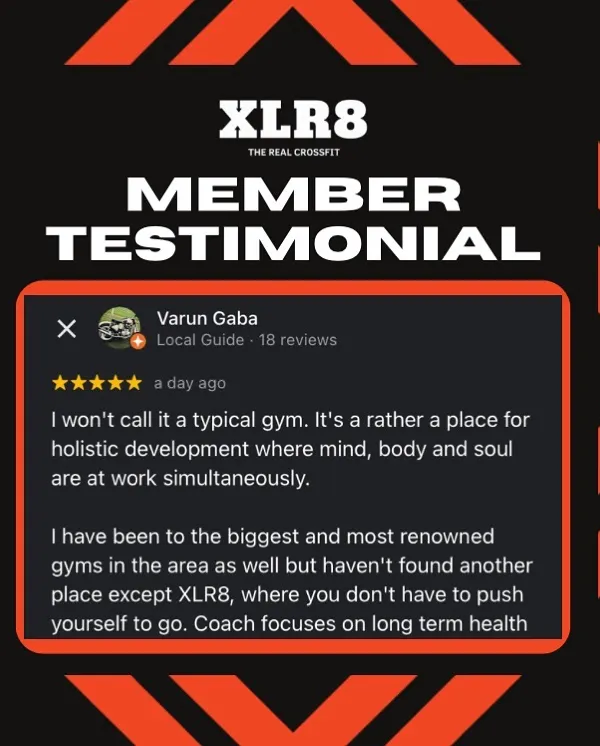 This testimonial says it all. I focus on holistic development, where mind, body, and soul work together. It's not a typical gym, it's a place for long term health.