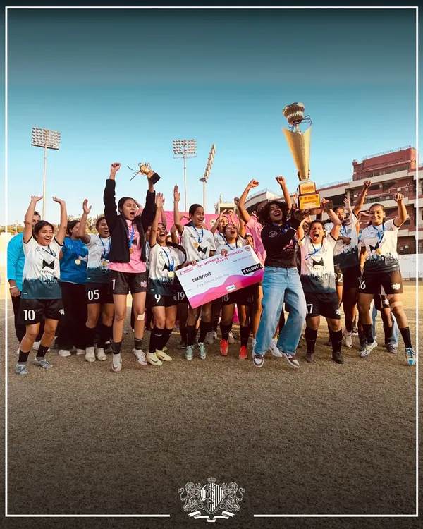 The moment of pure triumph. Our Dream Team Women lifting the championship trophy, a culmination of dedication, teamwork, and an unbreakable spirit.