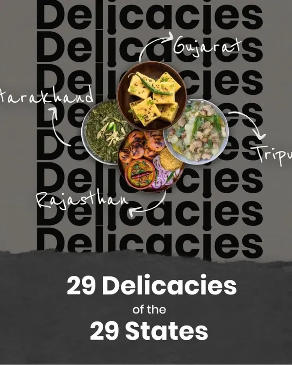 Exploring the delicacies of India, from the famous Dal Bati Churma of Rajasthan to the light and fluffy Dhokla of Gujarat. We also feature the nutritious Kafuli from Uttarakhand and the meat-based Chakhwi from Tripura.