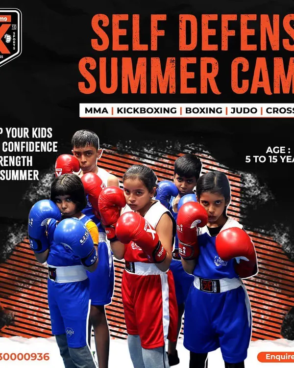 Our Self-Defense Summer Camp is designed to equip kids from 5 to 15 with strength and confidence. Here, our young students get ready to learn practical boxing and MMA skills.