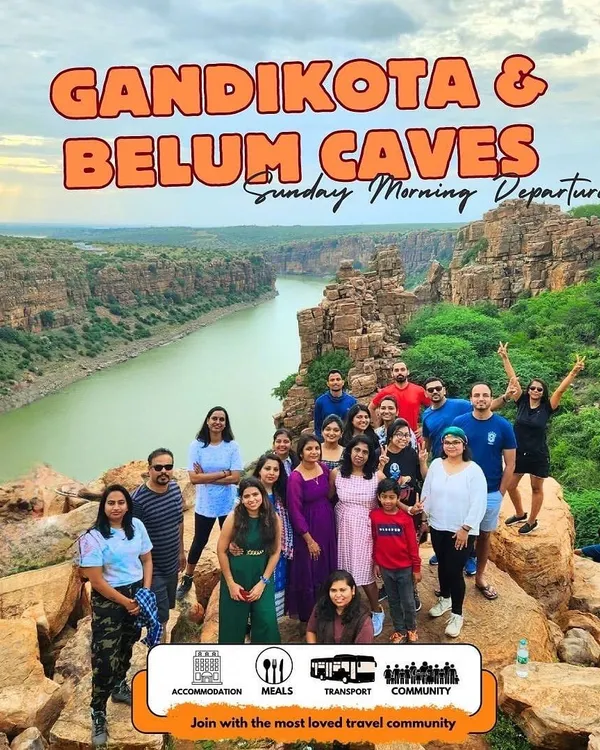 An invitation to explore the stunning gorge of Gandikota and the ancient Belum Caves with our travel community.