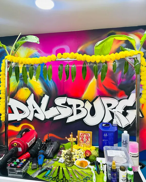A glimpse into our Ayudha Pooja celebration at the salon. We believe in blessing our tools of the trade, from our grooming scissors and dryers to the safe color dyes we use to create beautiful styles for your pets.