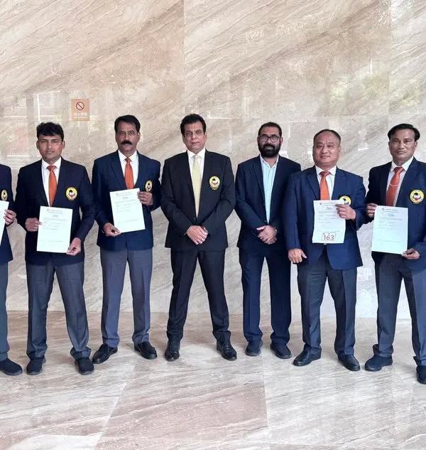 Congratulating successful KIO referees who cleared their Asian Karate Federation (AKF) upgrade exam in China. This is a direct result of our structured development program.