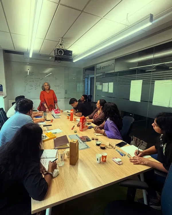 Our 'Hamlets' batch, completely absorbed in a three-hour session of role-play and discussion. This is where we unpack complex character motivations and apply psychological theories directly to the craft of writing.