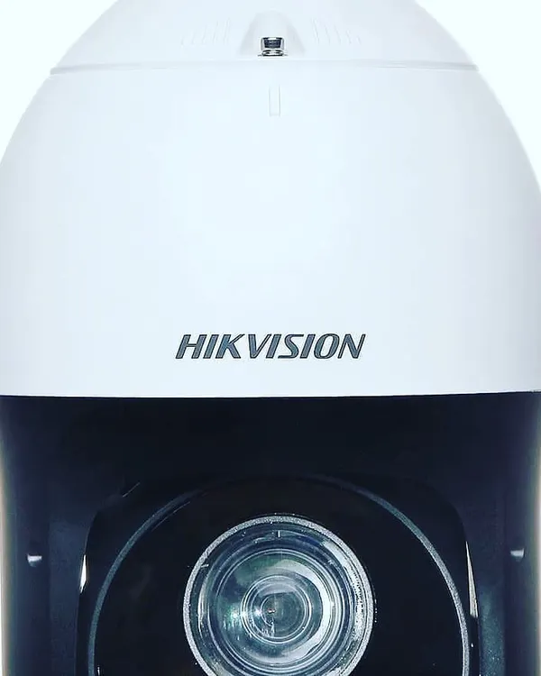 A close-up of a powerful Hikvision security camera. This technology provides sharp, detailed video, which is essential for identifying activity and keeping your property safe.