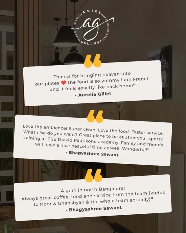 Your words, our motivation. I love hearing from my guests, like this review from Aurelie Gillet who says my food feels "exactly like back home" in France.
