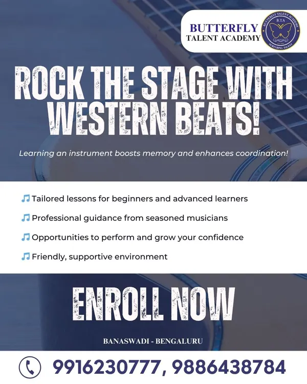 Our Western music programs are designed to get you stage-ready. We offer tailored lessons for beginners and advanced learners with professional guidance from seasoned musicians.