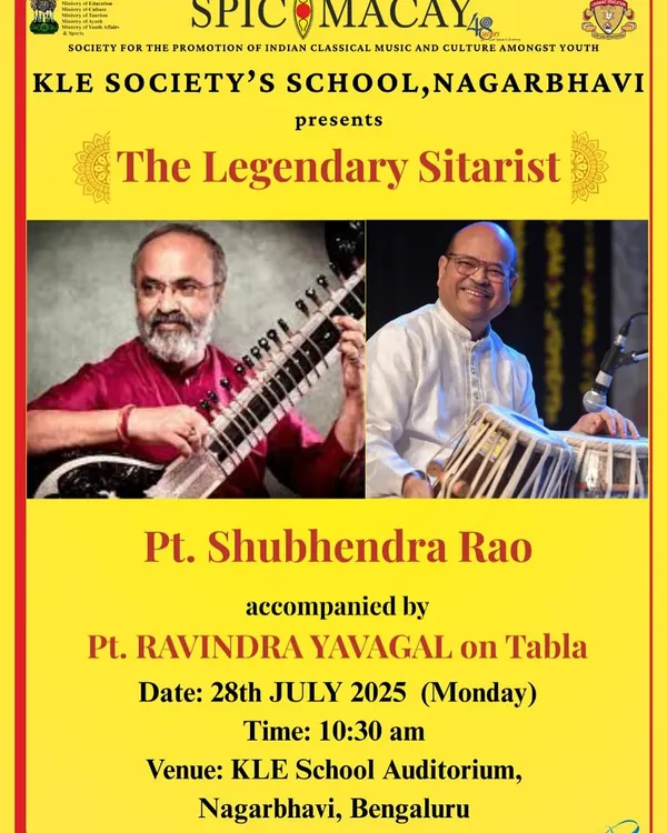 So happy to be performing at a school in my hometown of Bengaluru for SPIC MACAY. These outreach programs are essential for connecting with young music lovers.