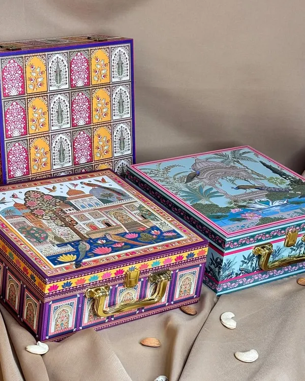 This is what premium festive gifting looks like. I craft these exquisite dry fruit hampers in a variety of traditional designs and sizes, ensuring your gift feels both luxurious and personal.