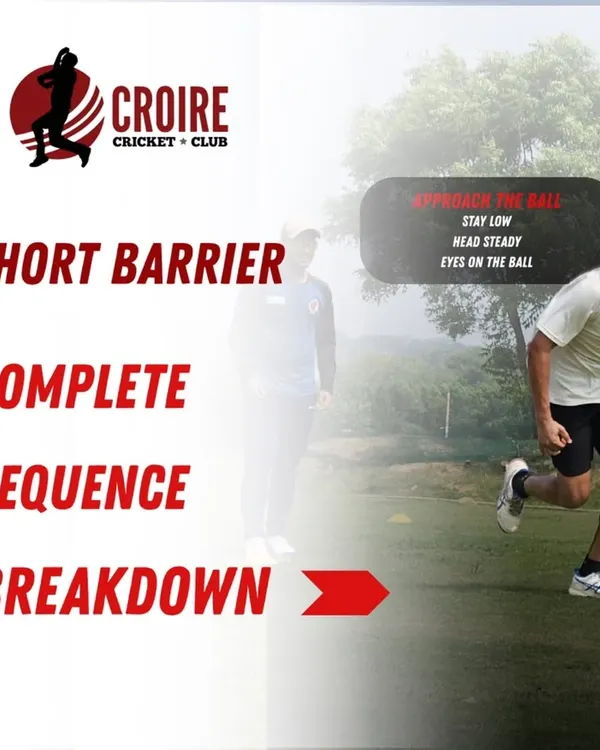 Mastering the short barrier is crucial for saving runs inside the circle. This is the first step: approaching the ball low, with a steady head and eyes on the ball. A good approach sets up the entire fielding action.