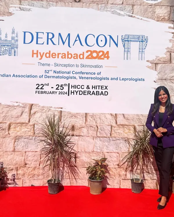 Attending Dermacon 2024 in Hyderabad, the 52nd National Conference of Indian Association of Dermatologists. This is a key event for learning about skinnovation and new treatment modalities.