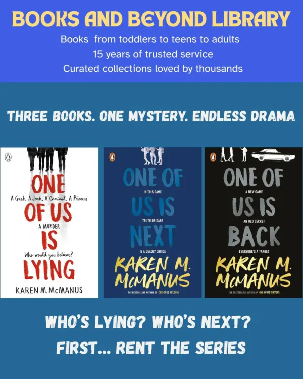 Secrets, lies, and murder. The complete "One of Us is Lying" series by Karen M. McManus is an unmissable, page-turning YA thriller. Binge the entire trilogy to find out who's lying and who's next.