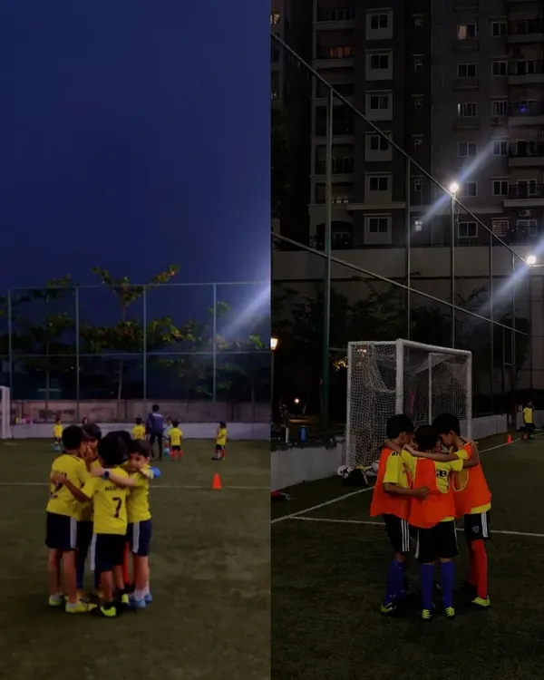 This is what unity looks like. We teach our players that teamwork is everything, building a strong huddle and team spirit that extends beyond the training ground.
