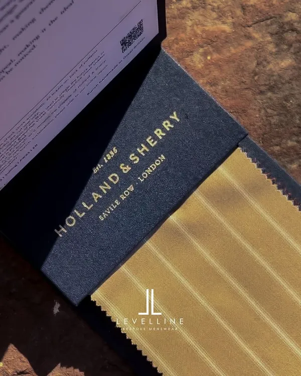 We are proud to offer fabrics from Holland & Sherry of Savile Row, London. This swatch book represents a legacy of quality that we bring directly to your doorstep.