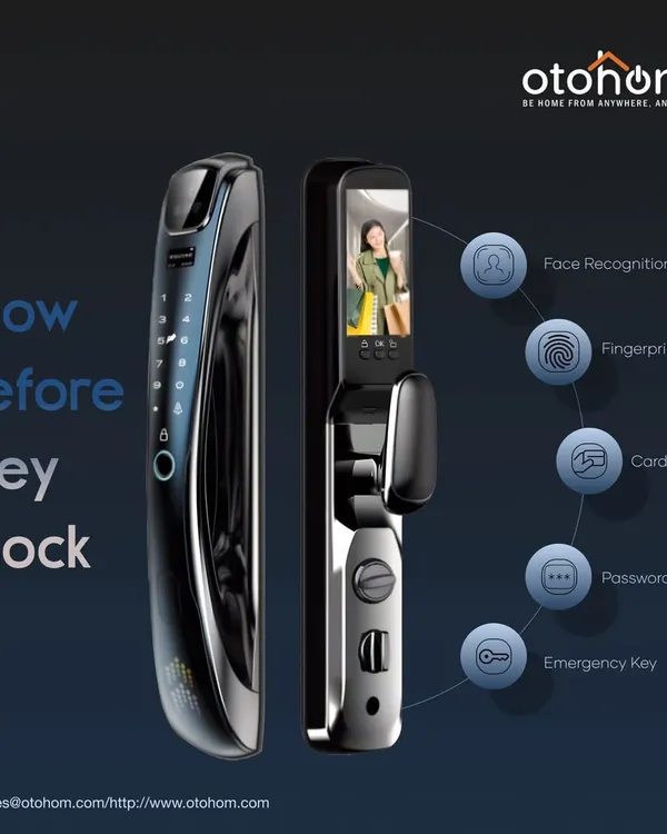 Our smart door lock is engineered for ultimate security and convenience. It offers multiple ways to enter, including face recognition, fingerprint, card, and password, so you always know who is at your door and can manage access intelligently.
