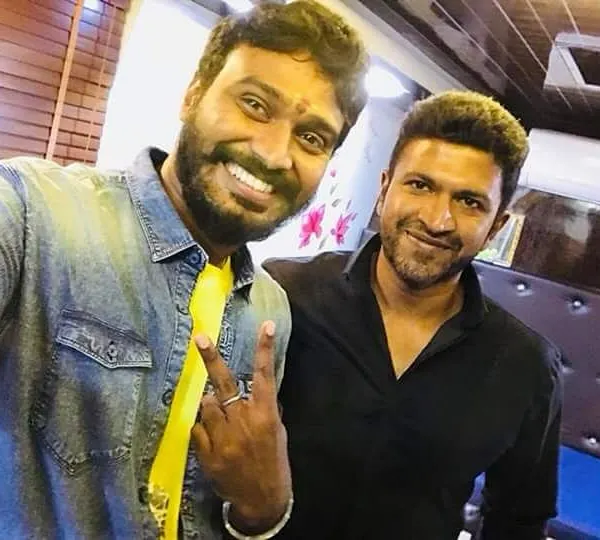 A cherished memory with the late Appu sir, Puneeth Rajkumar. He is deeply missed. It was an honor to have worked with him.