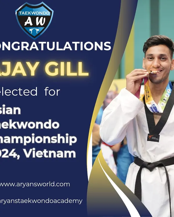 A huge moment for our academy. Ajay Gill selected for the Senior Asian Taekwondo Championship in Vietnam. We are proud to produce athletes who represent the country.