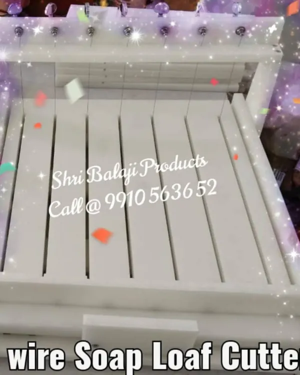 This 7-wire soap loaf cutter is a game-changer for production. It allows you to cut an entire loaf of soap into seven uniform bars in one simple motion.