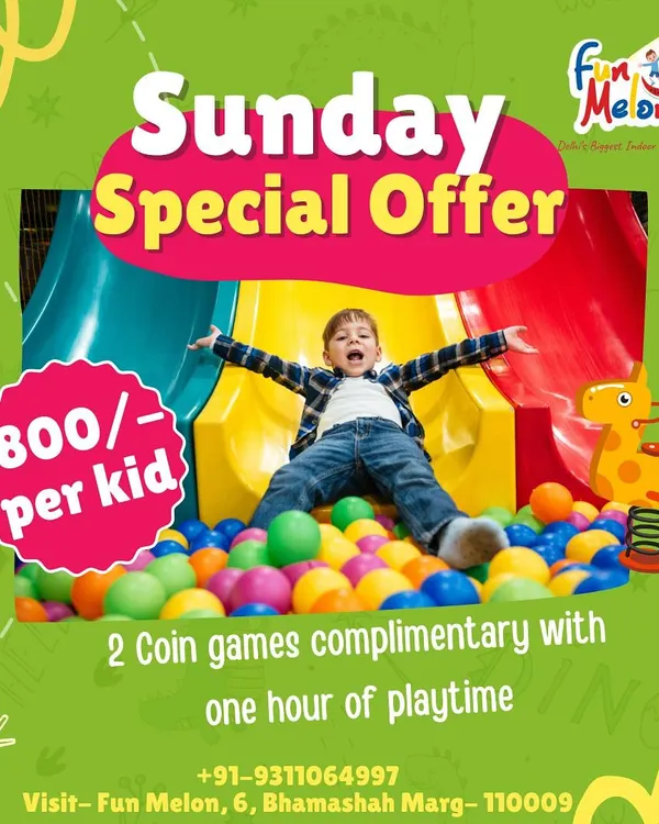 Check out our Sunday Special Offer! We love making weekends extra fun with great deals that combine playtime with complimentary games.