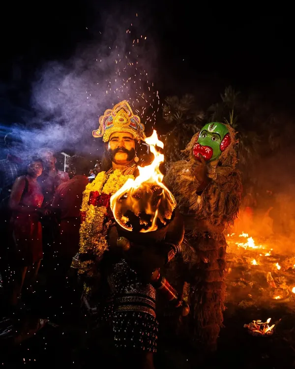 This is the raw energy of the Kulasai Dasara festival in Tamil Nadu. I seek to capture these moments of intense devotion, where performers transcend the everyday, embodying gods and demons in a spectacle of fire and faith.
