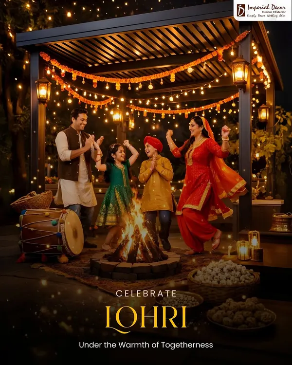 This is what it's all about. Creating spaces where you can make memories with your family. Here, one of our custom pergolas becomes the centerpiece for a Lohri celebration, providing a warm, inviting atmosphere for laughter and joy.