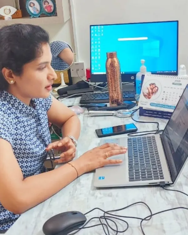 Conducting an online webinar on the practical aspects of skin and hair care. My goal is to empower you with knowledge so you can better understand your treatment options.