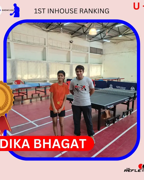 Congratulations to Vedika Bhagat for winning the Gold Medal in the U-15 category at our 1st Inhouse Ranking tournament. A truly phenomenal achievement!