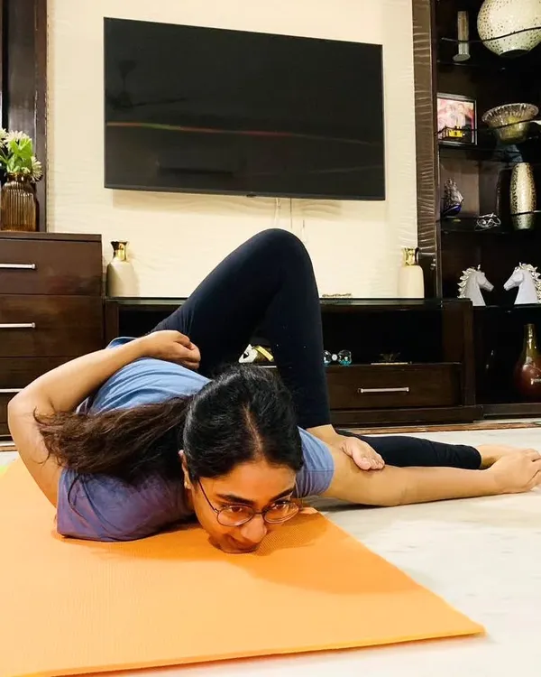 Evolution is the purpose of life. This student's progress in just two months, achieving this deep twisting pose, is an inspiration for anyone who thinks it's impossible.