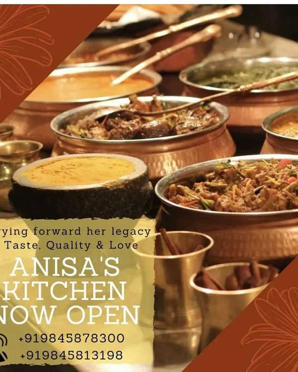 Carrying forward my mom Anisa's legacy of taste, quality, and love. This image represents the heart of our kitchen, a spread of traditional dishes served in classic copperware.