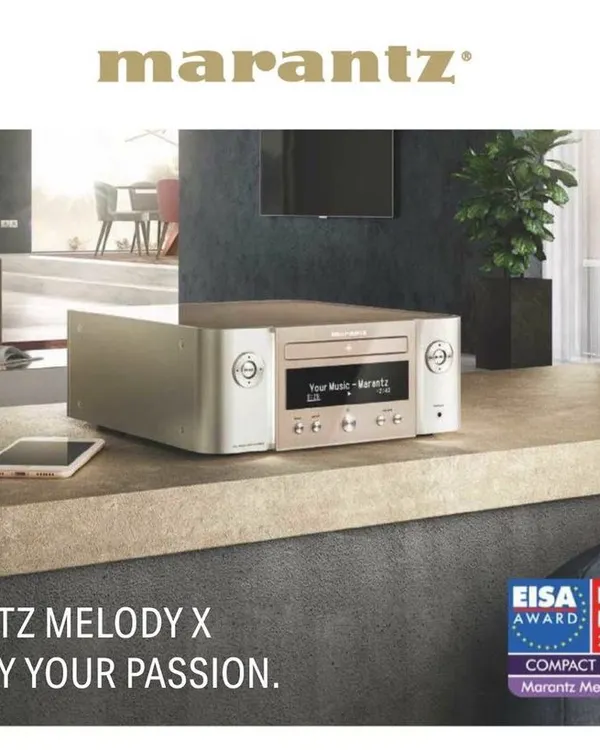 The Marantz Melody X is a compact yet powerful stereo system that we can integrate into your home audio setup. It delivers exceptional sound quality and supports network streaming, making it a versatile hub for your music.