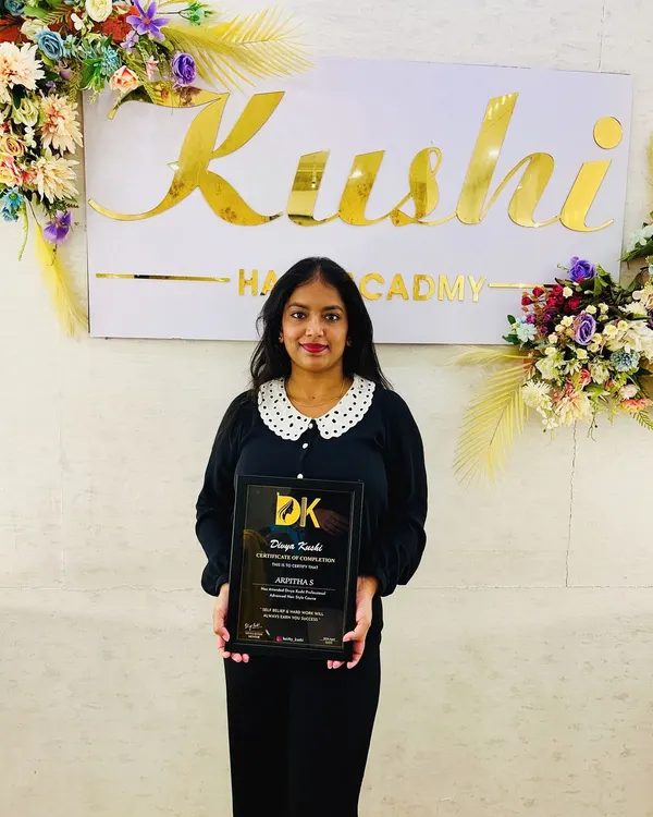 It is a joy to certify another talented student from my academy. Holding this certificate marks the completion of our professional advanced hair style course and the start of a new career.