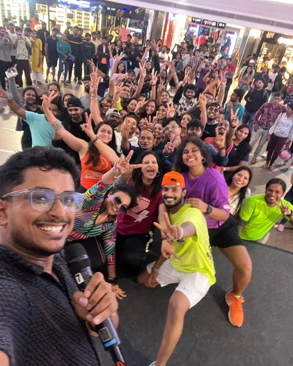 A massive group selfie from our "Zumba for a Cause" event. The energy was incredible, and I'm so thankful for everyone who came to support.