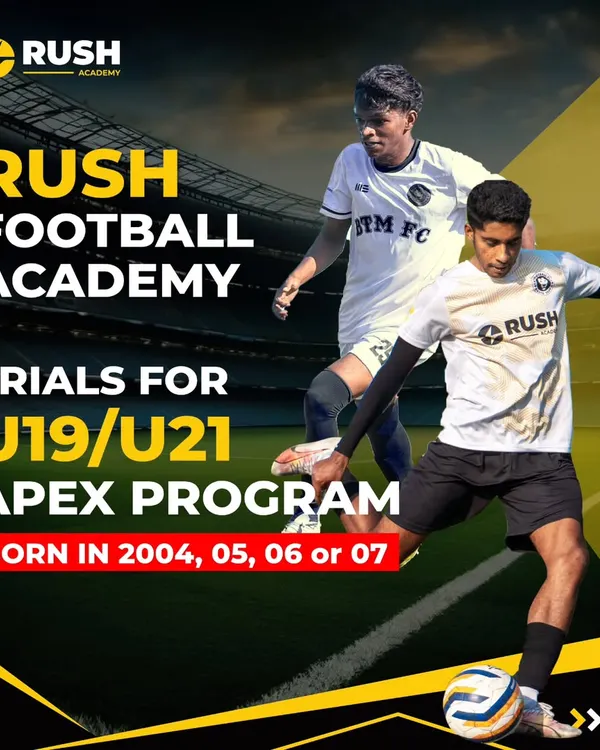 Your opportunity to join our U19/U21 Apex Program. We are scouting for talented players born between 2004 and 2007 who are ready for elite-level training.