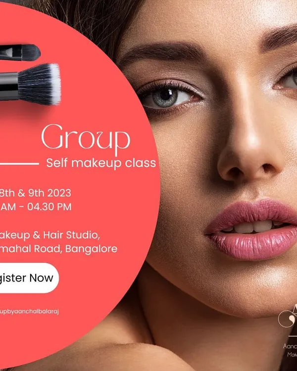 Join my group self-makeup class for a fun, interactive learning experience. It's a great way to learn foundational skills alongside others in a supportive environment at my Bangalore studio.