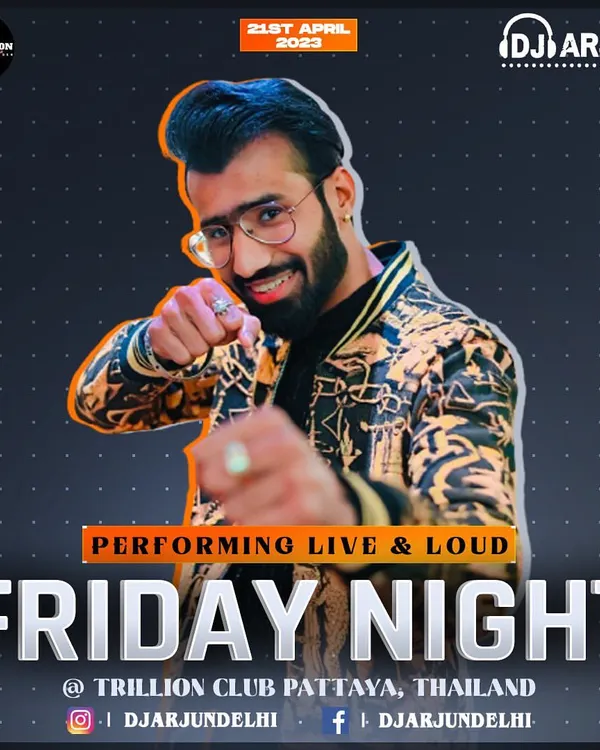 This poster is from a high-energy Friday night set at Trillion Club in Pattaya, Thailand. Performing at renowned international clubs like this has been a key part of my journey as a global artist.