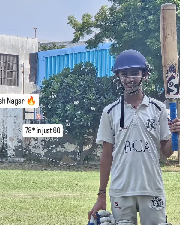 Proud moment for our academy player, Ansh Nagar, after his brilliant knock.