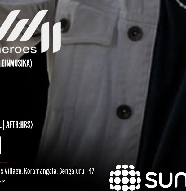 The official event poster for a show at Sunburn, where I performed alongside international artists. This shows my experience playing on professional, high-profile lineups.