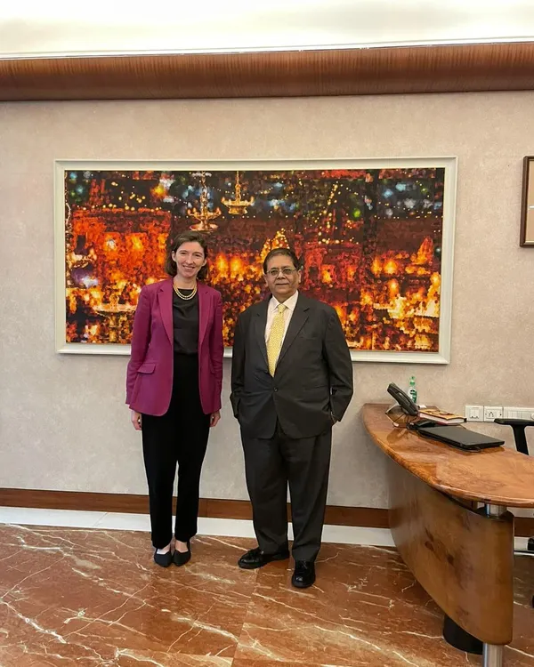 Our Managing Partner, Cyril Shroff, with the British High Commissioner to India, Lindy C., during her visit to our Mumbai office to discuss UK-India financial services collaboration.